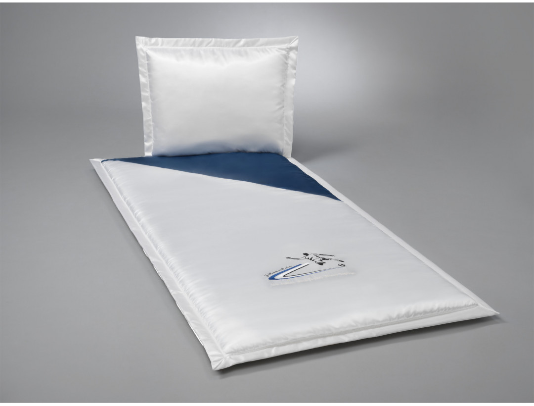 Fussball-Garnitur mit Ecke blau