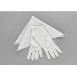 Trägerhandschuhe weiß