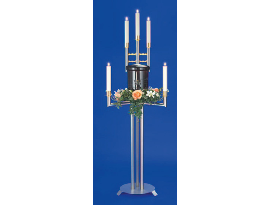 Urnenkandelaber inkl. Urnentrage und Steck-Leuchter 