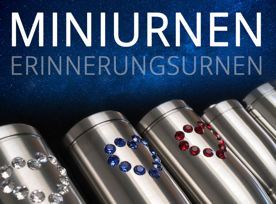 Miniurnen mit Swarovski-Steinen