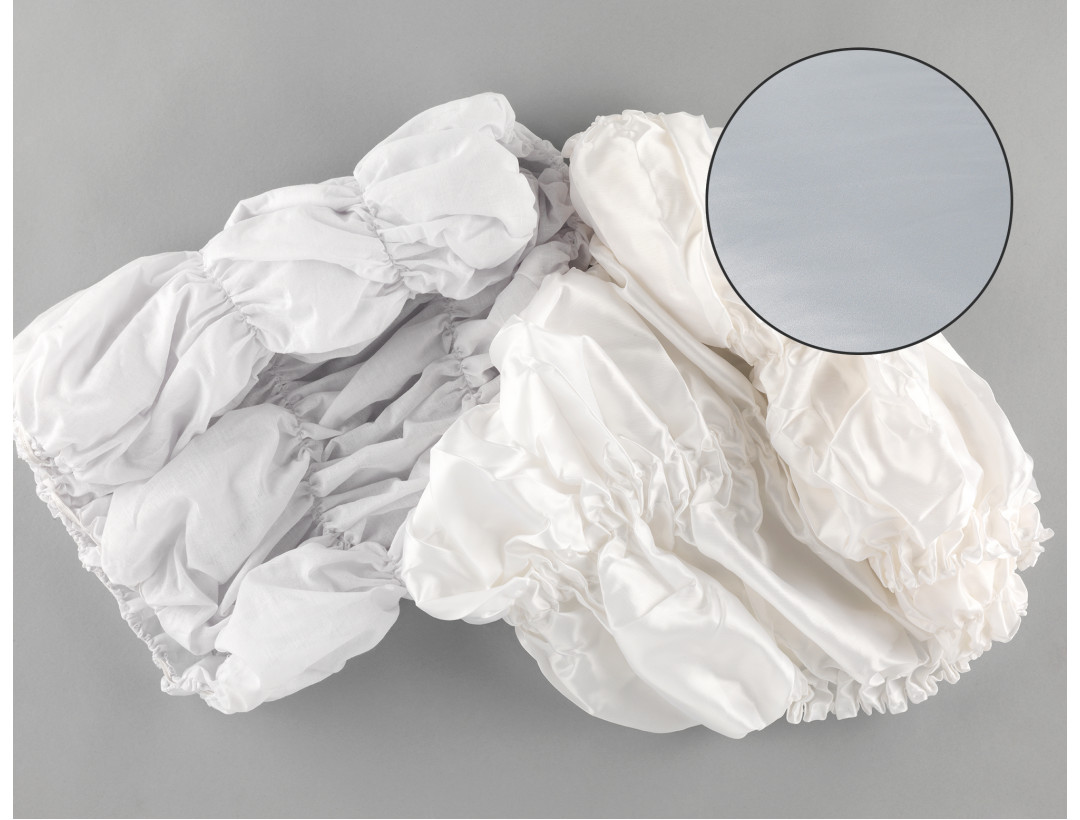 Bespannung Glanzseide Eiskrepp grau