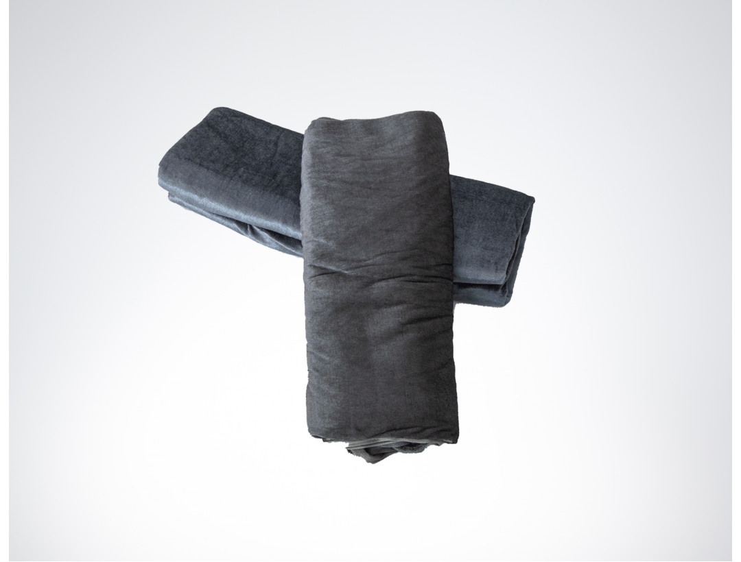 Dekostoffe Pannesamt - Anthrazit