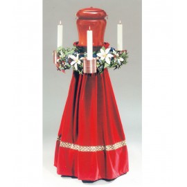 Behang für Urnentisch aus Baumwollsamt