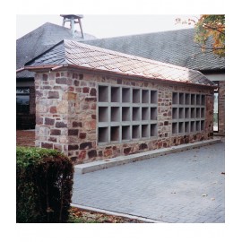 Urnenfachelement „Quader“, grauer Sichtbeton 