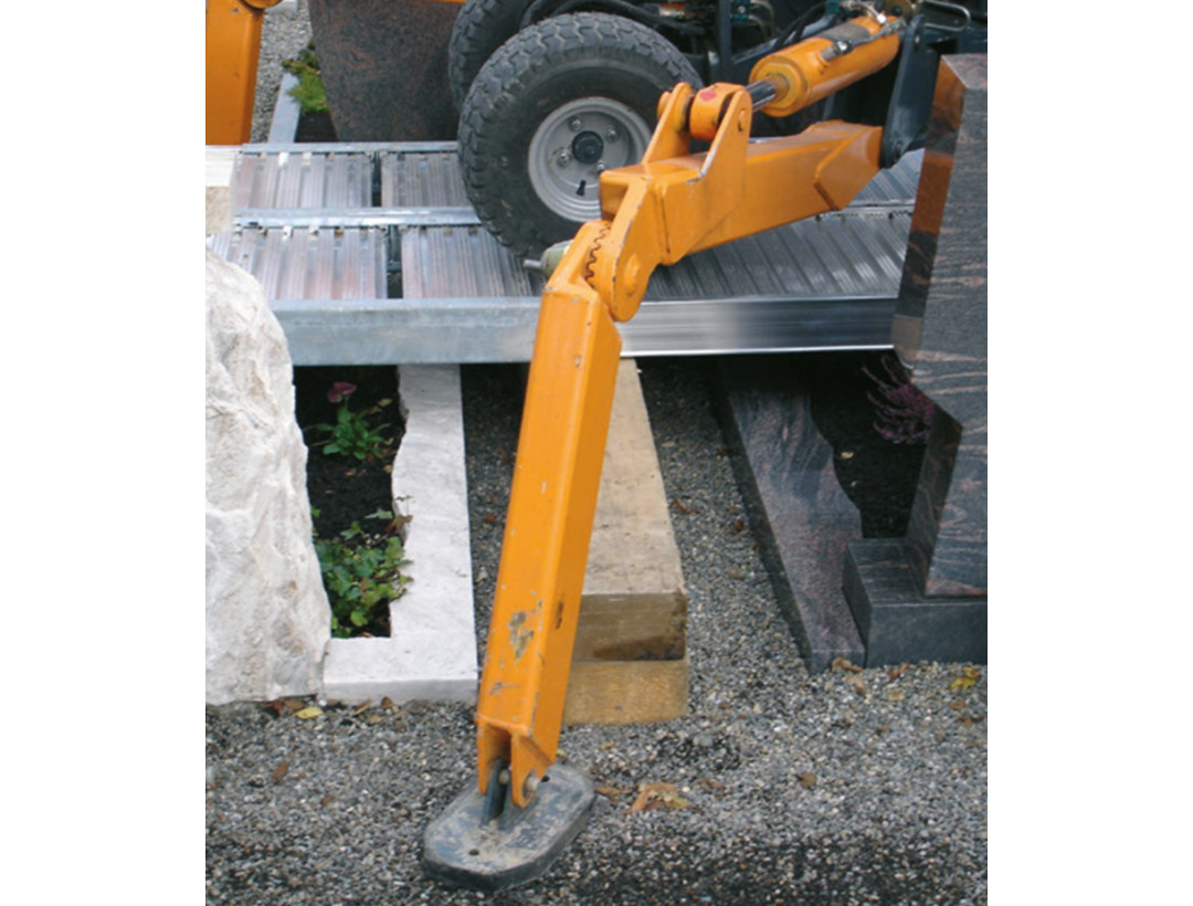 Überfahrrampen für Friedhofsbagger, ohne Rand 550 mm Fahrflächenbreite