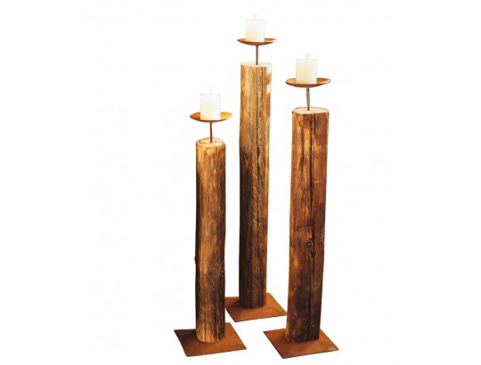 Holz-Kerzenständer