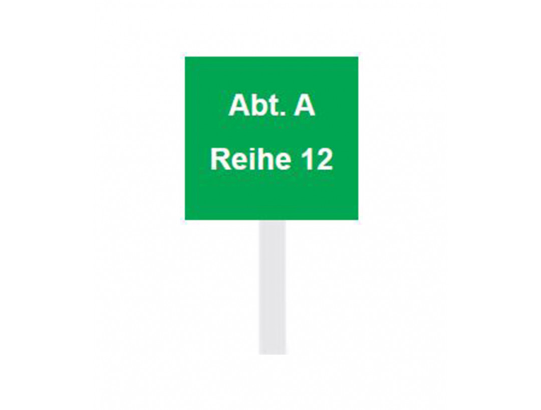 Abteilungsschild, 108 x 100 mm Abteilungsschild, 108 x 100 mm