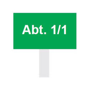 Abteilungsschild, 200 x 120 mm