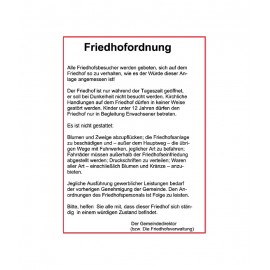 Friedhofsordnung  Friedhofsordnung