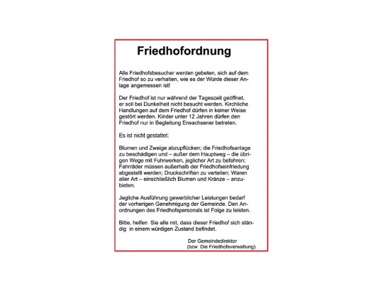 Friedhofsordnung 