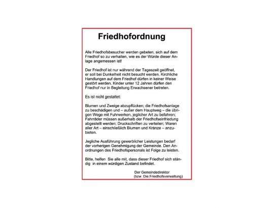 Friedhofsordnung 