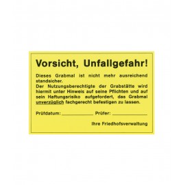 Aufkleber Unfallgefahr Aufkleber Unfallgefahr