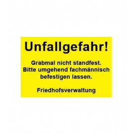 Hinweisschild in Siebdruck 