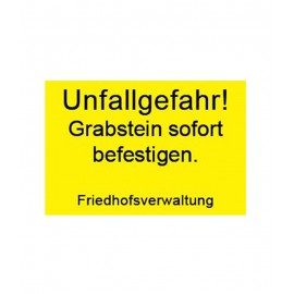 Hinweisschild in Siebdruck 