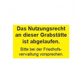 Hinweisschild in Siebdruck 