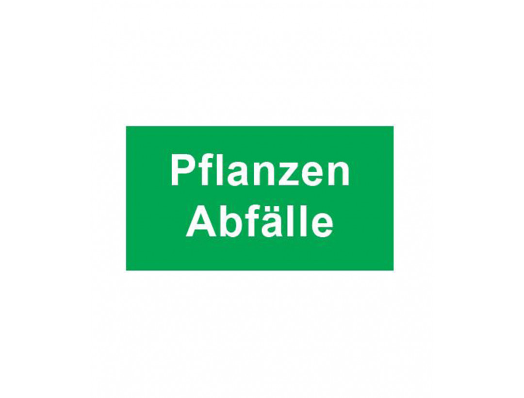 Schild zur Abfalltrennung 