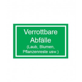 Schild zur Abfalltrennung 