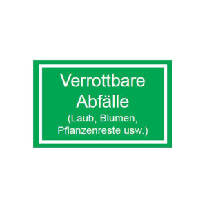 Schild zur Abfalltrennung 