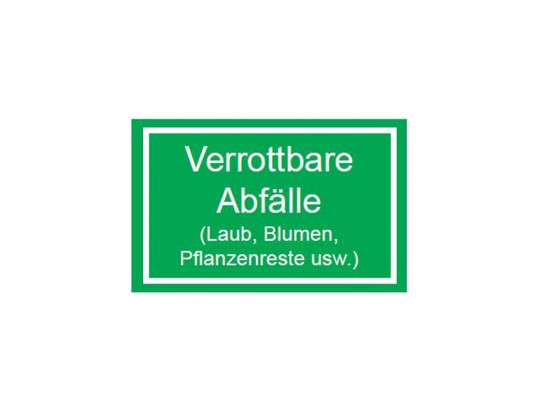 Schild zur Abfalltrennung 