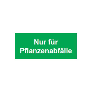 Schild zur Abfalltrennung 