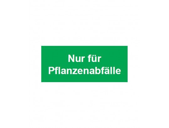 Schild zur Abfalltrennung 