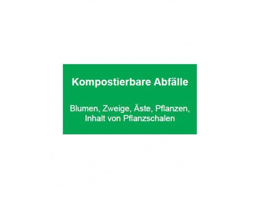 Schild zur Abfalltrennung 