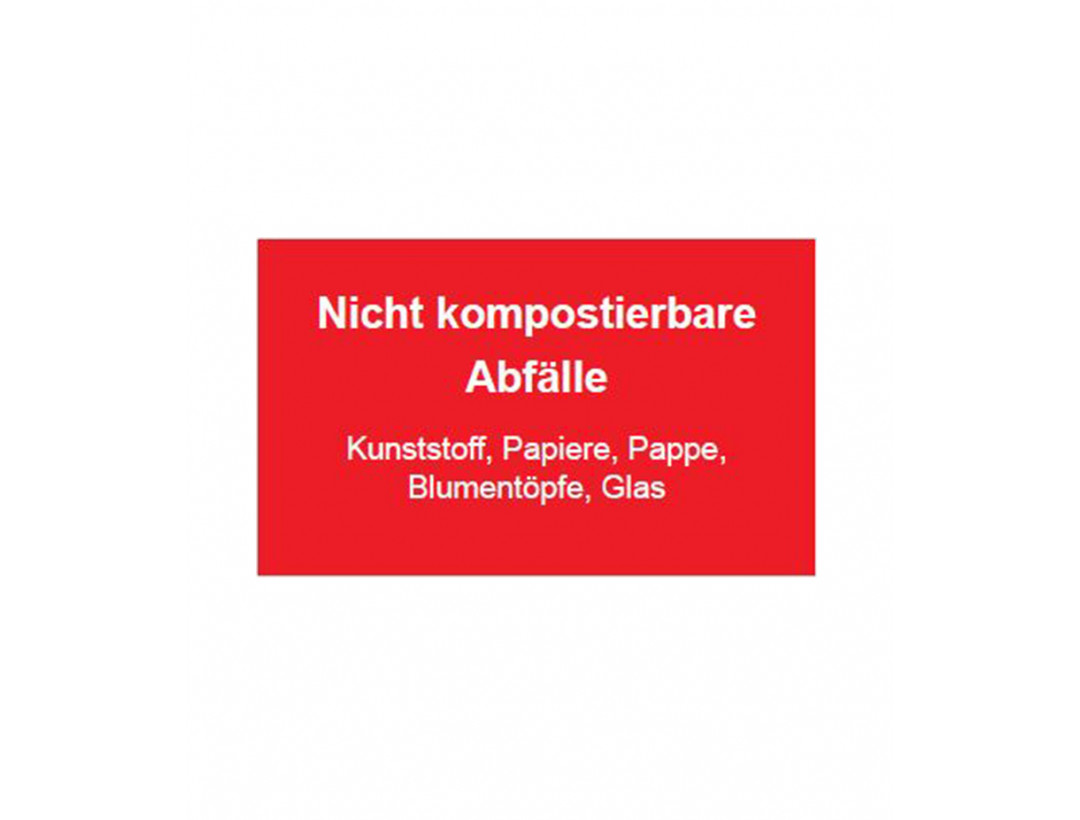 Schild zur Abfalltrennung 