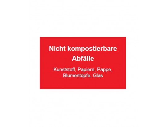 Schild zur Abfalltrennung 