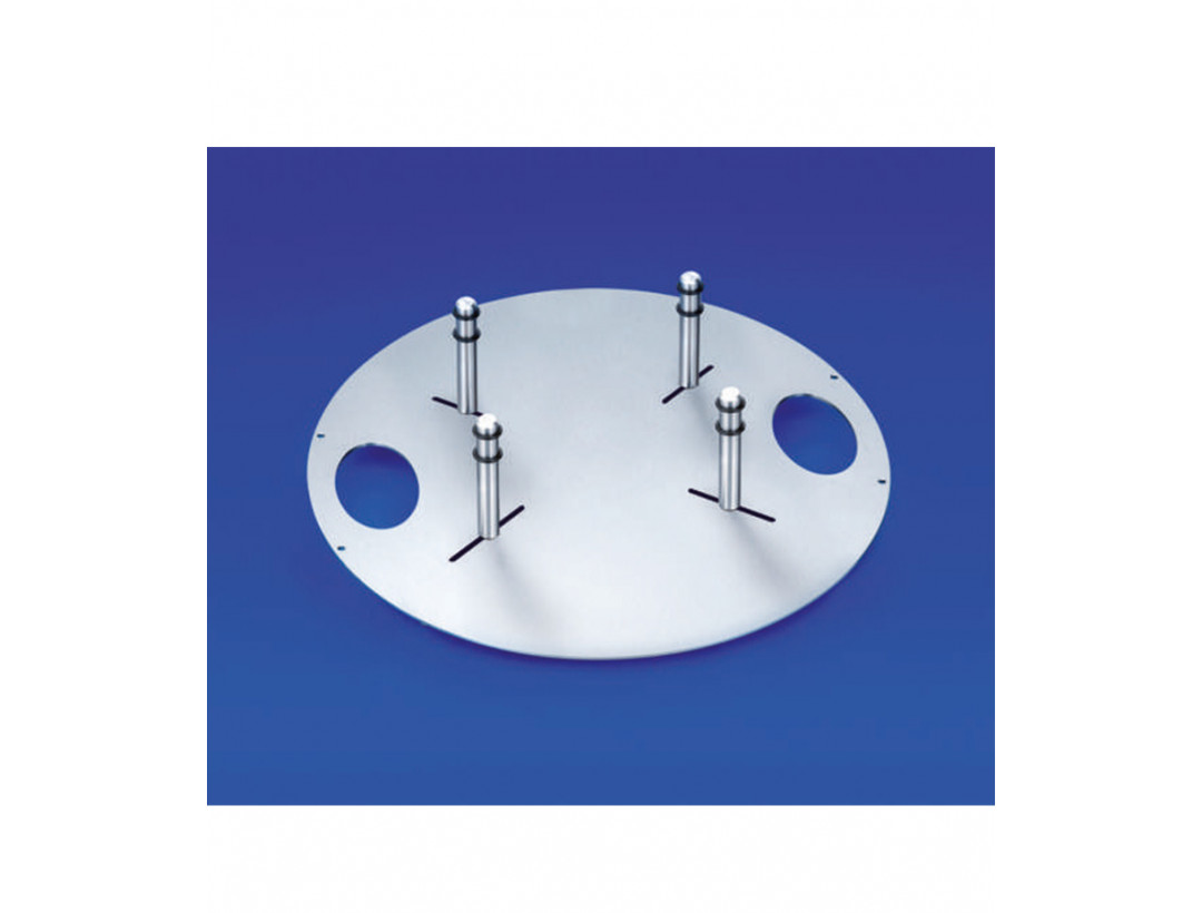Urnentrage aus Edelstahl mit Griffmulden und 4 verstellbaren Bolzen 