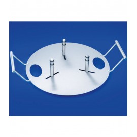 Urnentrage aus Edelstahl mit Griffmulden, 3 verstellbaren Bolzen und Tragegriffen 