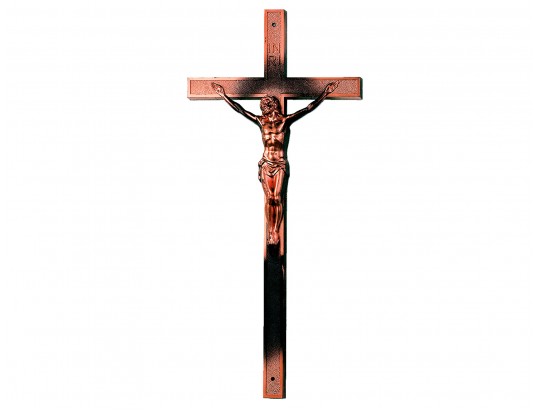 Sargkreuz Kunststoff, akubronziert mit Korpus