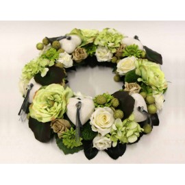 Urnenkranz creme-braun-grün