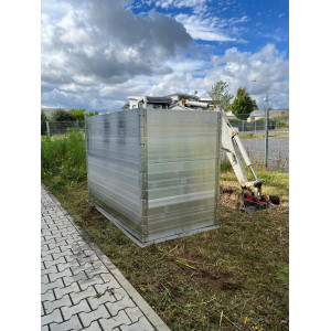 Stapelring aus Aluminium-Bordwandprofilen, zerlegbar
