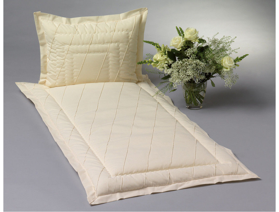 Rohgewebe natur mit Biesen