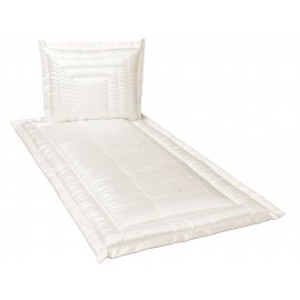 Garnitur mit Glaskristall-Steinen creme