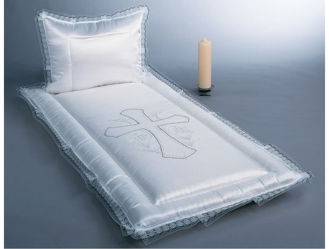 Serge mit Kreuz schwarz/weiß