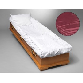 Kompletter Innenausschlag, Glanzseide Bordeaux rot