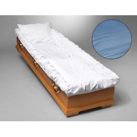 Kompletter Innenausschlag, Glanzseide hellblau