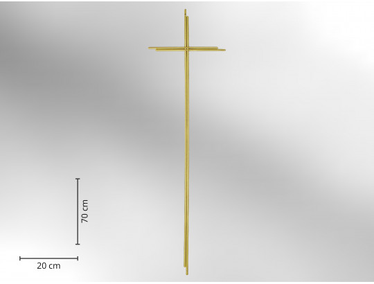 Doppelkreuz Metall glänzend