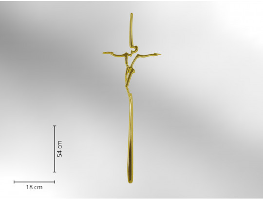 Sargkreuz Metall Gold glänzend, morderne Form