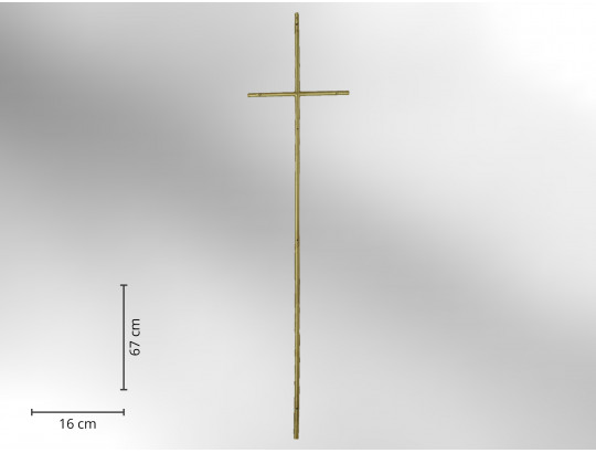 Sargkreuz Metall altmessing