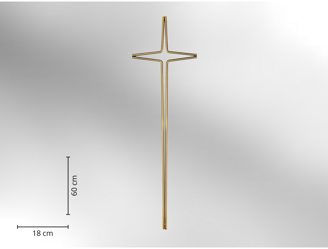 Elegantes Kreuz Metall altmessing