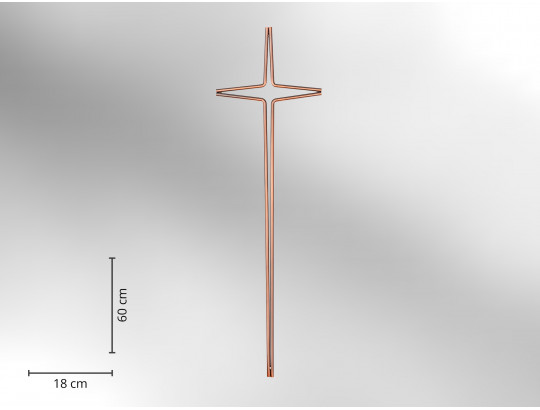 Elegantes Kreuz Metall kupfer