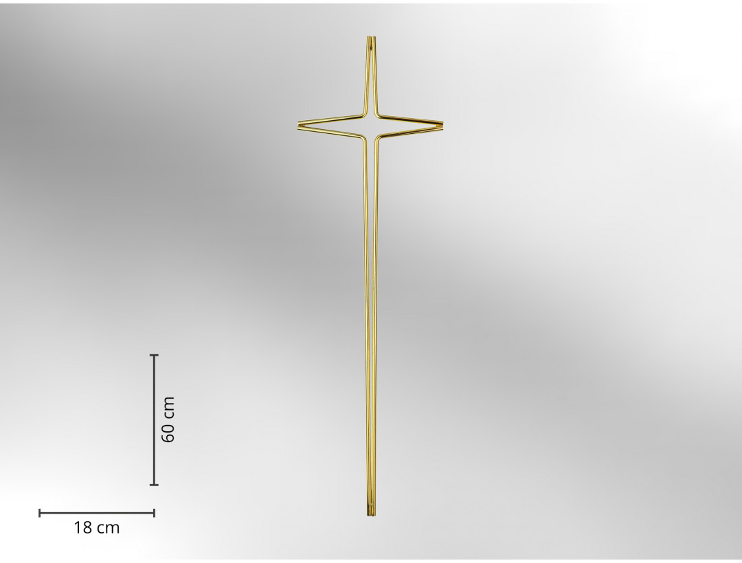 Elegantes Kreuz Metall glänzend