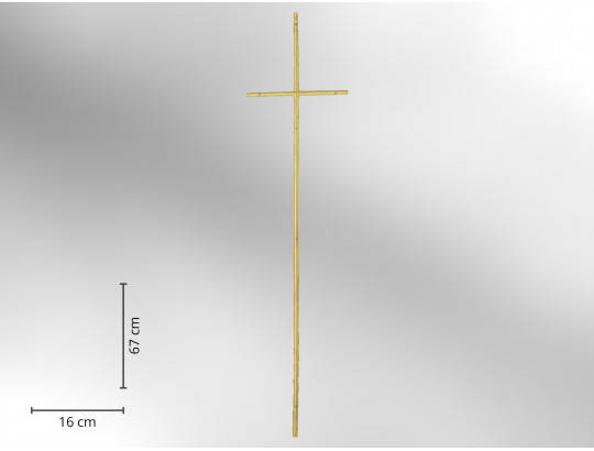 Sargkreuz Metall glänzend