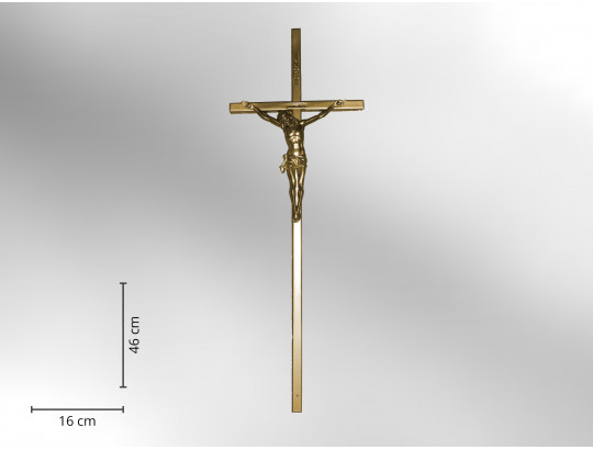 Sargkreuz Metall, flämisch, glatte Form mit Korpus