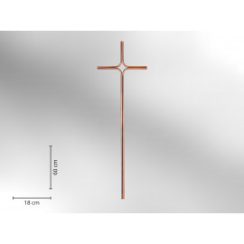 Modernes Doppelkreuz Metall kupfer