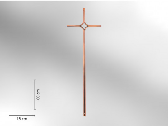 Modernes Doppelkreuz Metall kupfer