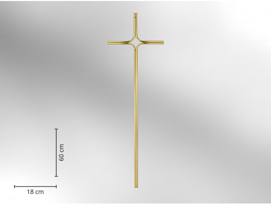 Modernes Doppelkreuz Metall glänzend