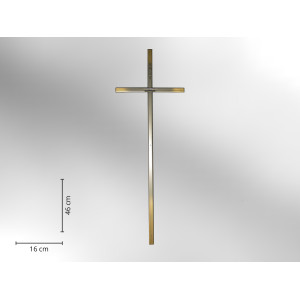 Sargkreuz Metall, flämisch, glatte Form ohne Korpus